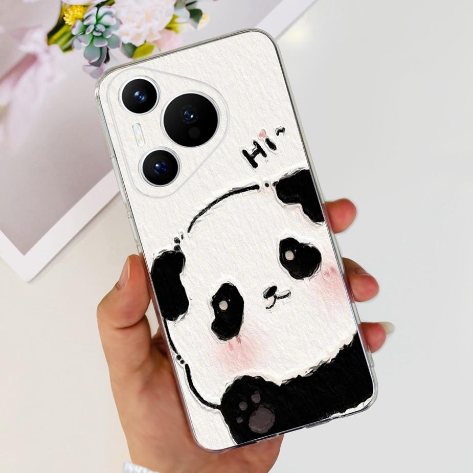 Чехол для Huawei Pura 70 Милый мультяшный расписной чехол Прозрачный силиконовый чехол для телефона Для Huawei Pura 70 Pro Plus Pura70 Pro + Мягкий чехол