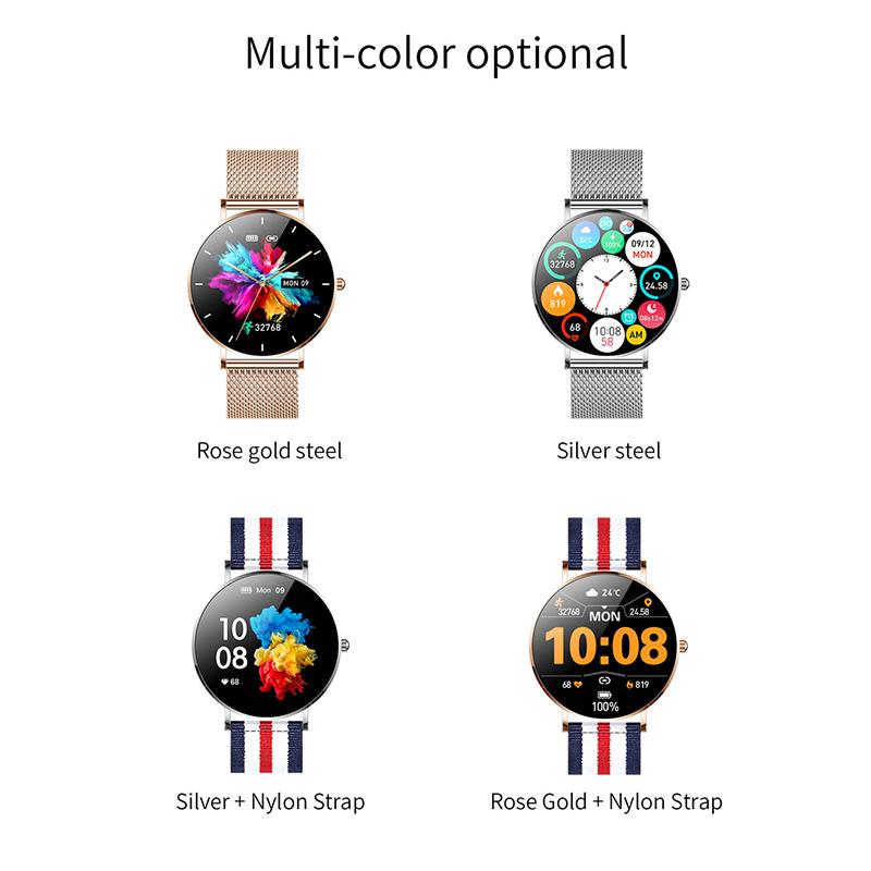 2023 Новые ультратонкие женские умные часы 1,36 дюйма AMOLED 360*360 HD пикселей дисплей всегда показывает время напоминание о звонке умные часы женские + коробка