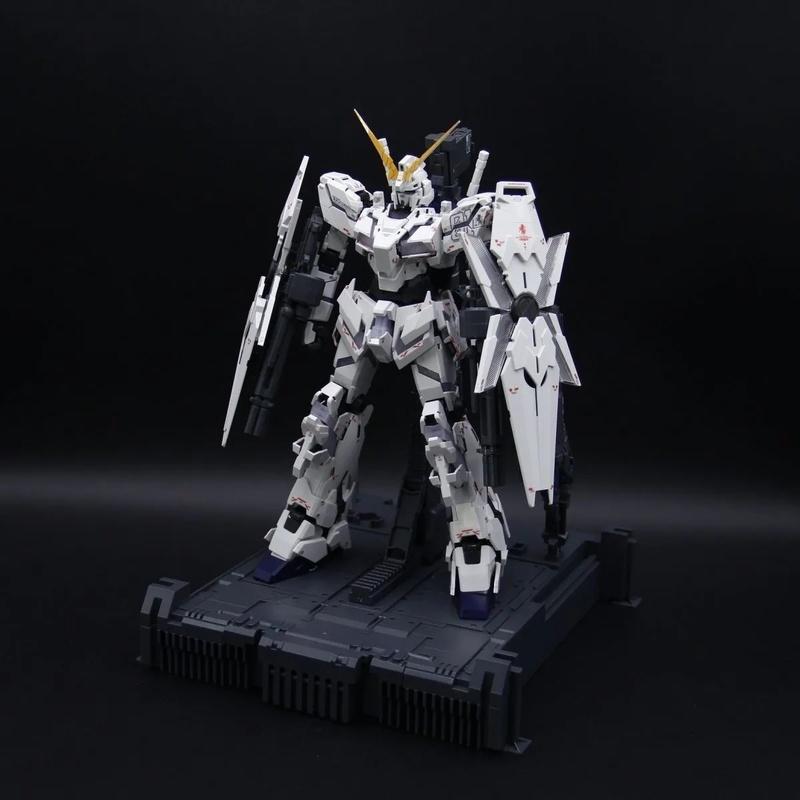 SUPA MGEX 1/100 Unicorn Восстановленная Версия Полный Комплект С Блоком Светодиодов Щитом и Клеткой Сборная Модель Фигурка-Игрушка Пазл для Мальчиков