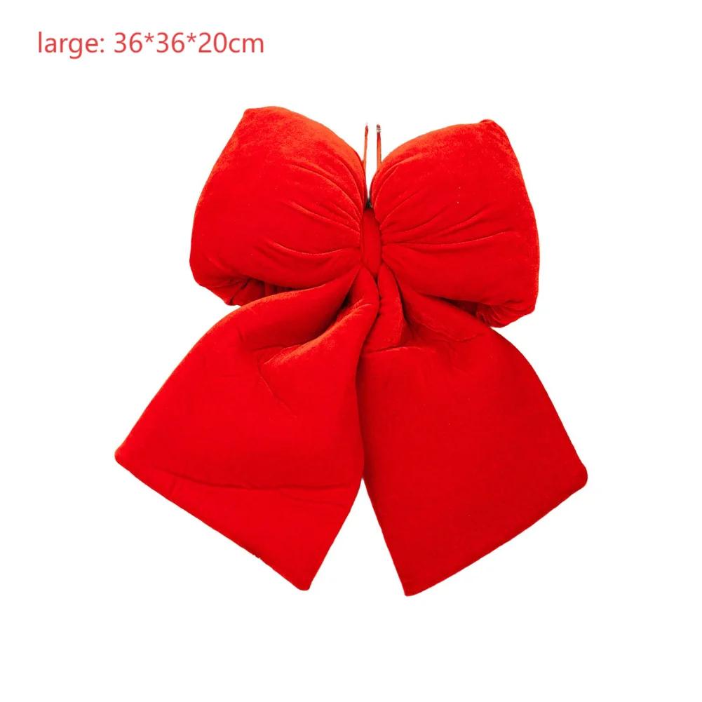 Christmas Tree Hanging Bow Ornament Made from Soft Velvet Flannel with Three Dimensional Design for Holiday Decor