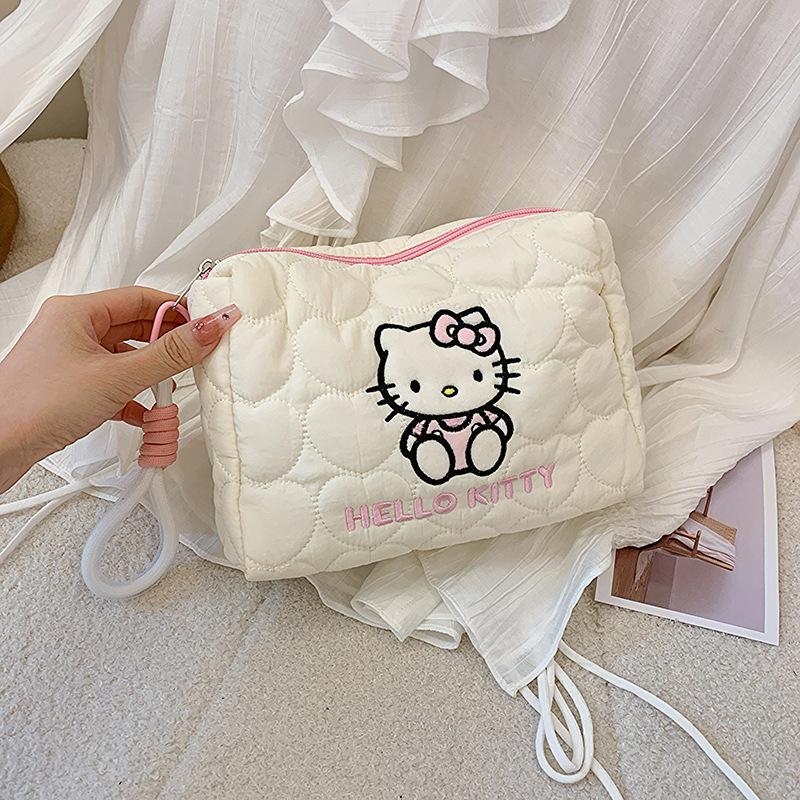 Large Capacity Sanrio Cosmetic Bag, Handheld Toiletry Storage Pouch, Multifunctional Travel Makeup Organizer Bag