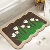 Longchan Fresh Floral Bathroom Mat