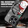 Чехол для телефона Merry Christmas Tree Snowman Print для iPhone 16 15 Pro Max 14 13 Pro 12 11 8 7 для MagSafe Magnetic Shockproof Soft Edge Clear Matte Cover