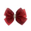 European Style Kids Sequin Bow Hair Clip with Rhinestones - Shiny Double Layer Accessory