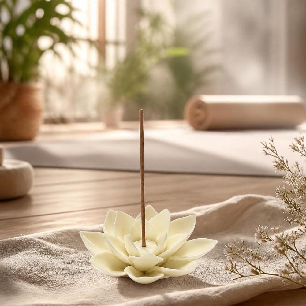 Ceramic Incense Stick Holder Flower Design Incense Censer Lotus Incense Burner Home Decor