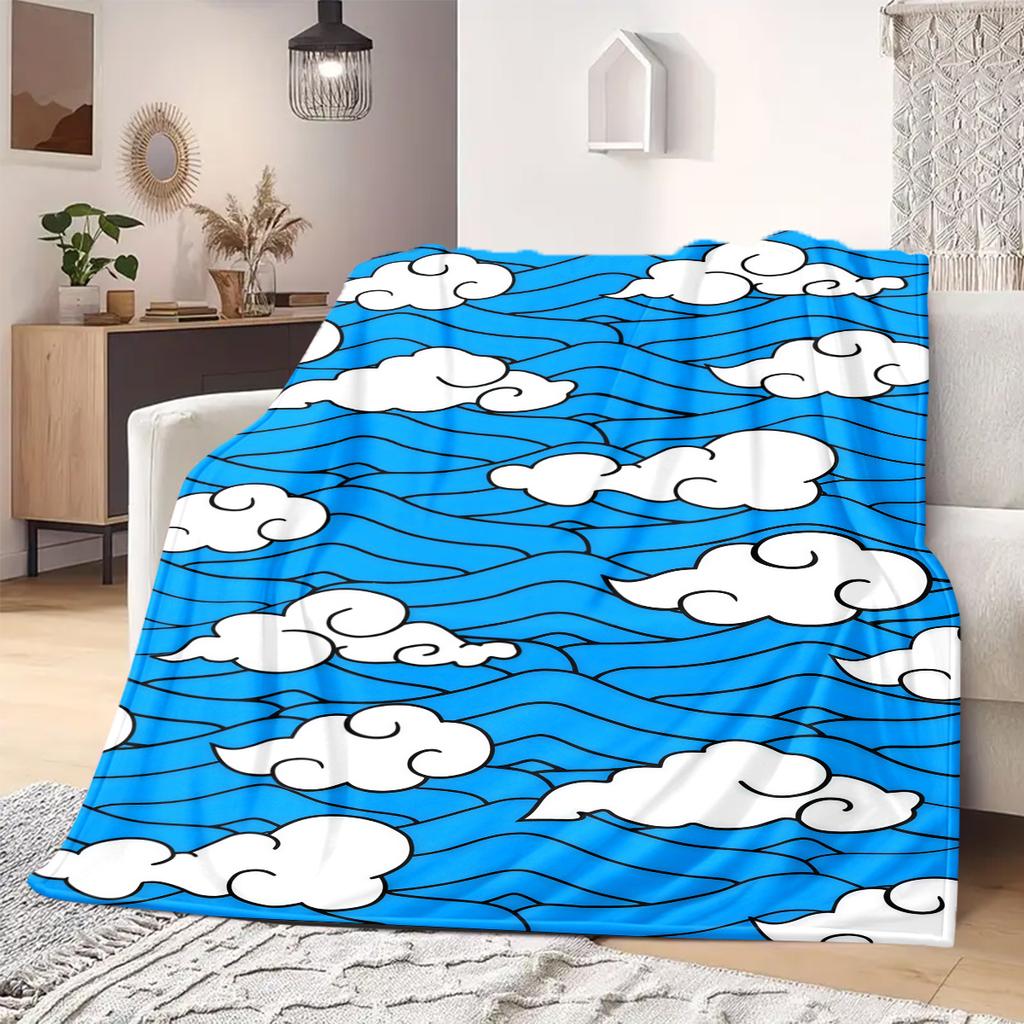 Demon Slayer Art Flannel Blanket Eye-catching Print For Home Sofa Bed Chair Travel Picnic -HE32