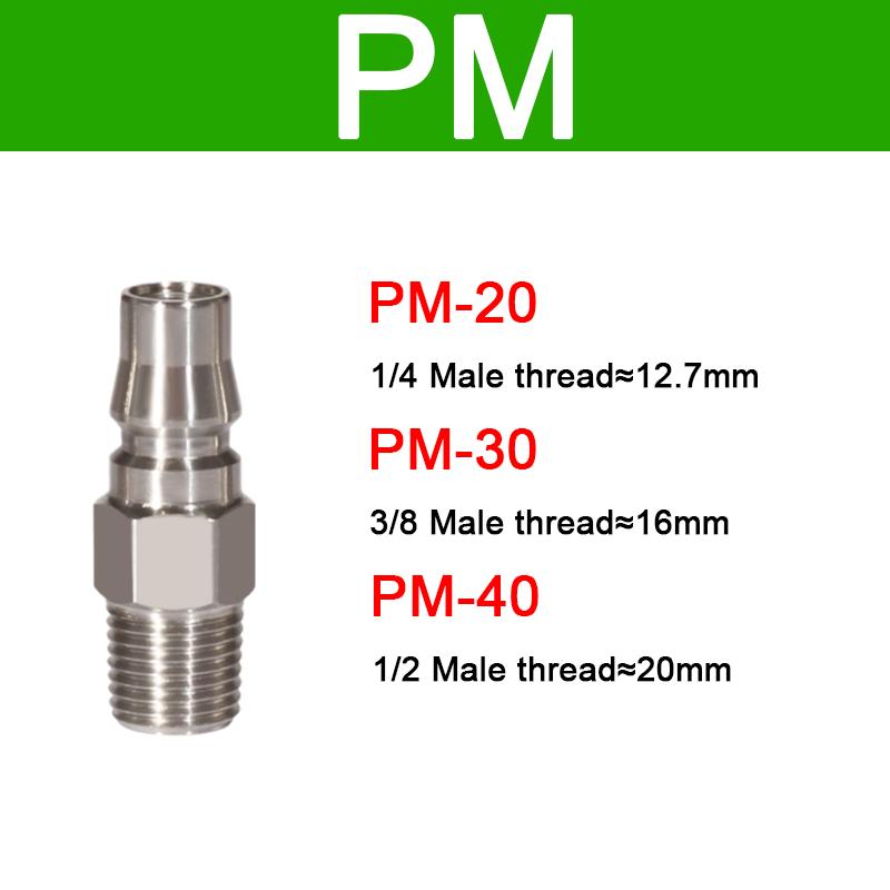Pneumatic Fitting Quick Coupler Connector Quick Release Fitting Coupling Air Hose Compressor Accessories SP20 PP20 SH20 PH20
