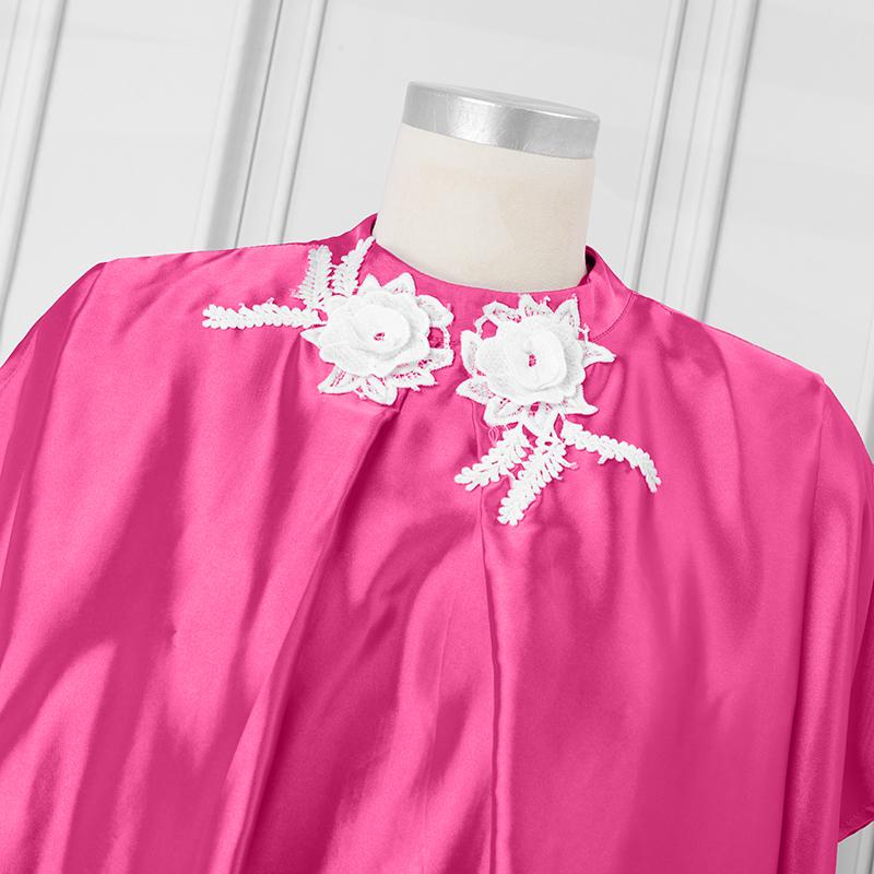 Платье макси свободного покроя с коротким рукавом и принтом для женщин большого размера