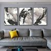 Modern Abstract Yellow Black and White Spray Decorative Canvas Posters Porch Aisle Hanging Oil Painting Print On Canvas Wall Art