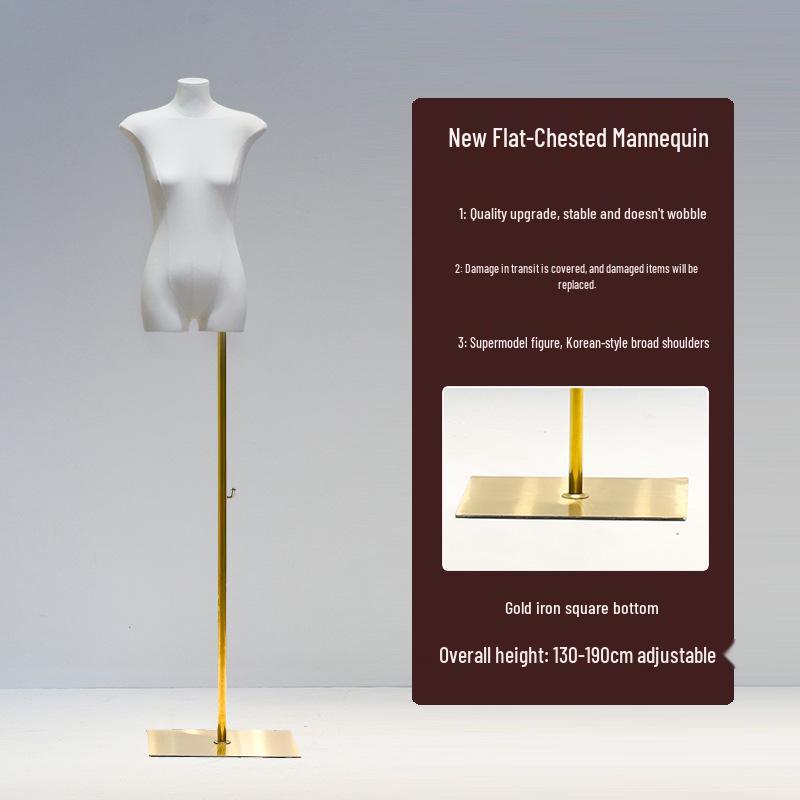 Манекен женский с плоским телом в корейском стиле и широкими плечами для демонстрации женской одежды