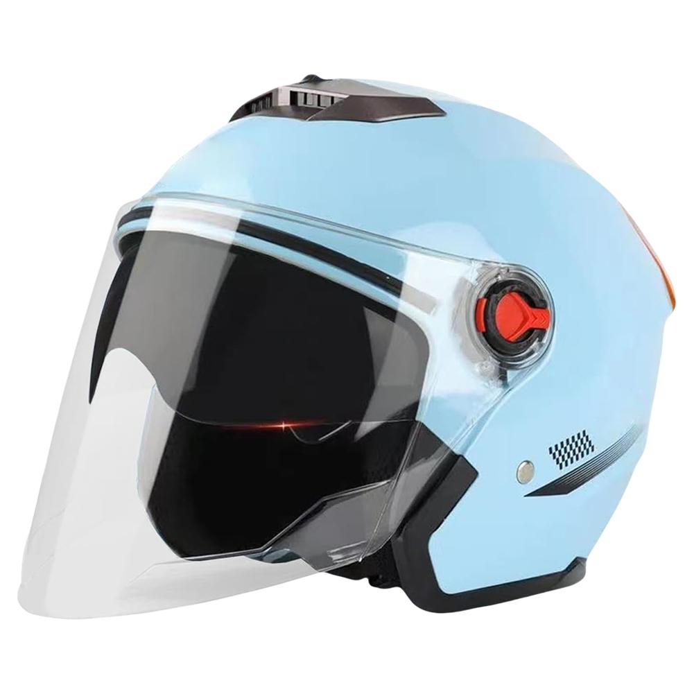 Открытый шлем для мотоцикла, всесезонный шлем для электроскутера с солнцезащитным козырьком, открытый шлем для мотоцикла для взрослых мужчин и женщин