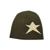 Star Pattern Knit Hat Unisex Casual Warm Cap Winter Outdoor Knitted Hat