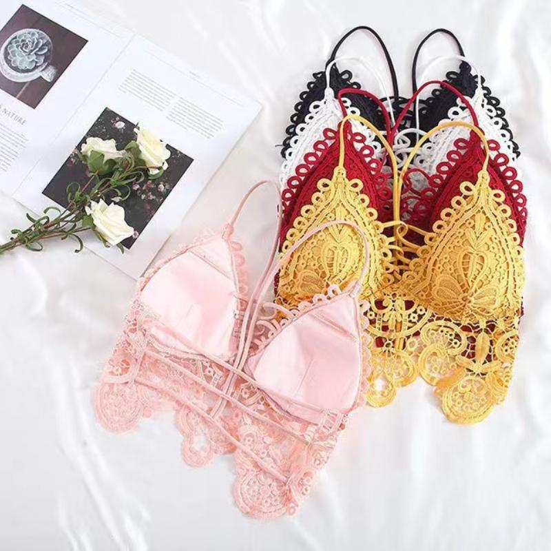 Женский бюстгальтер-труба, модный ажурный топ, сексуальный кружевной бюстгальтер, женская верхняя майка, женское нижнее белье, женский укороченный топ, сексуальное нижнее белье