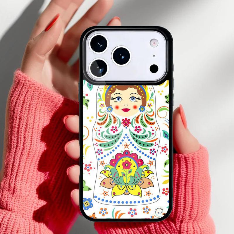 Russian Nesting Doll Phone Case for iPhone 17 Air 16e 15 14 13 Pro Max Back Cover for 12 11 Pro Coque