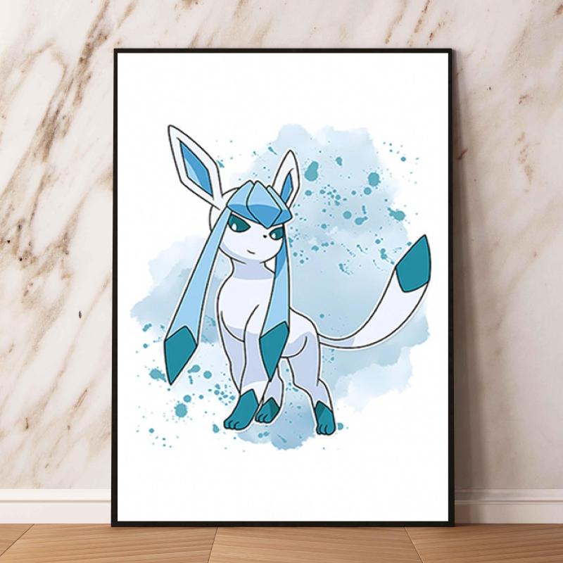 Canvas Art Watercolor Themed Walls Painting Pokemon Snorlax Comics Pictures Modern Home Waterproof Children Room Decor Gifts