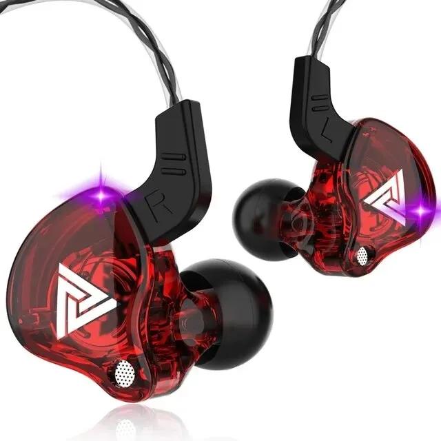Qkz Ak6 Динамические наушники HIFI Heavy Bass Наушники-вкладыши с монитором для ушей Спортивная гарнитура с шумоподавлением Стерео Игровые наушники с микрофоном