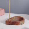 Подставка для благовоний, деревянная пепельница с латунным держателем для благовоний, настольная палочка для благовоний