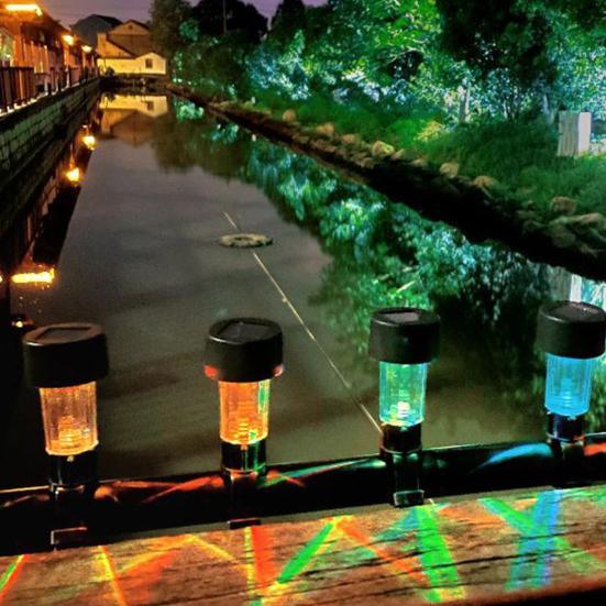 Yousheng 6 Pcs Solar Pool Lights Waterproof Outdoor Ground Pool Frame Lights Yard Garden Decoration Night Lights for Fence Framed Above Ground Pools