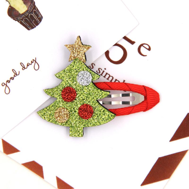 Детские заколки для волос в виде лося, Санта-Клауса, рождественской елки, заколки для волос для маленьких девочек, рождественские аксессуары для волос, рождественские заколки для волос