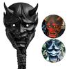 Adult Unisex Halloween Japanese Sealed Prajna Devil Hannya Noh Kabuki Demon Oni Samurai Full Face Mask Black Blue Red