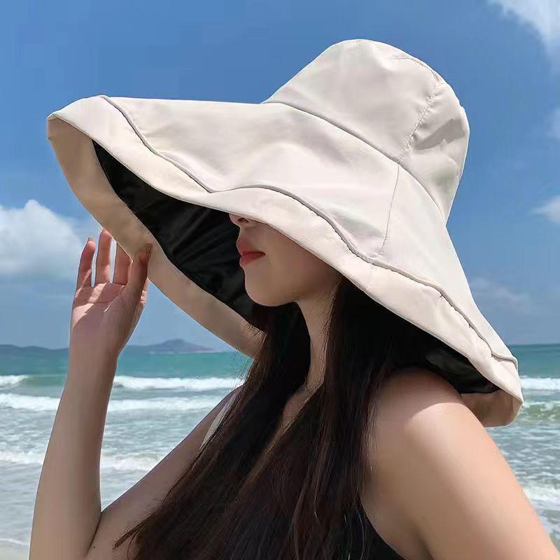Fashionable And Casual Fisherman Hat For Women'S Summer Anti Uv Sunshade Hat