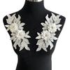 1 Pair Pearl Flower Applique Embroidery Patch DIY Accessory Corsage Repair
