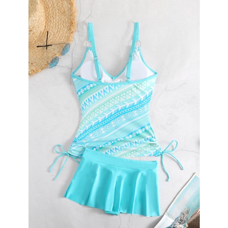 Женский комплект бикини с цветочным принтом, сексуальный купальник, купальник с эффектом пуш-ап, двухсекционный купальник, топ с принтом, купальники