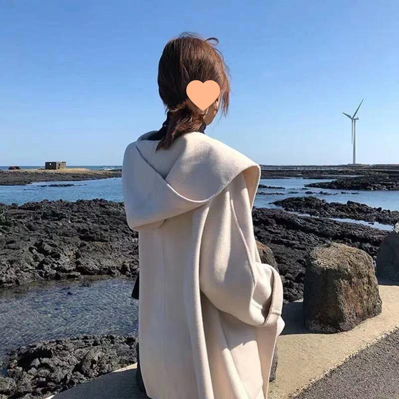 Короткое двустороннее шерстяное пальто - Осенне-зимний французский кейп для женщин и студенток