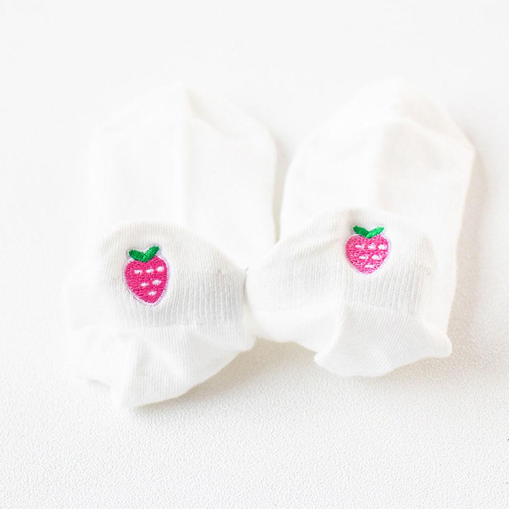 Милые короткие носки, женский комплект, носки до щиколотки с клубникой и авокадо, белые хлопковые забавные носки с низким вырезом и рисунком каваи