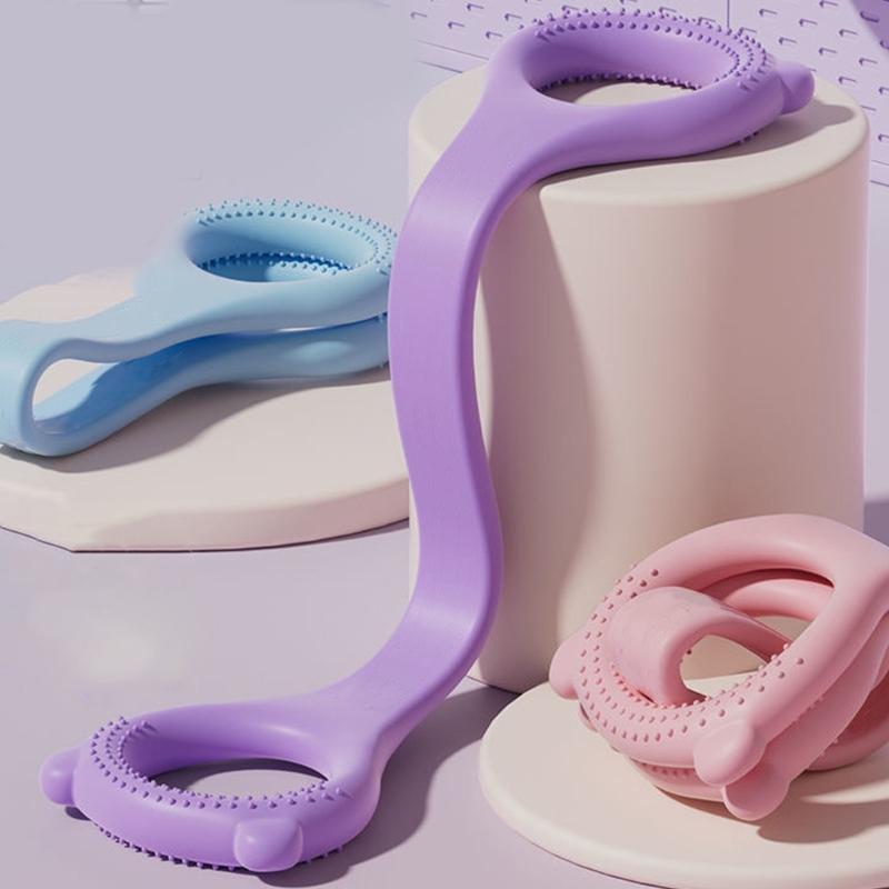 High Elastic TPE Yoga Belt For Shoulder Back Stretching Gym or Office Home Use 8-Shaped Resistance Band