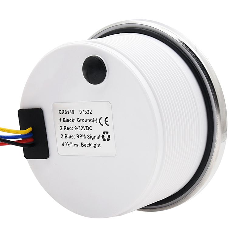 Тахометр 85 мм с 7-цветной подсветкой для морской лодки, мотоцикла, автомобиля 3000 4000 6000 7000 8000 об/мин, тахометр с ЖК-дисплеем