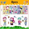 8PCS K-pop Demon Hunter Sticker Set, Cartoon Anime Make a Face DIY Decals for Laptop Notebook Helmet Luggage Stationery