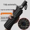 Extra Large Automatic Folding Umbrella - Sun & Rain Protection with Black Glue Sunscreen