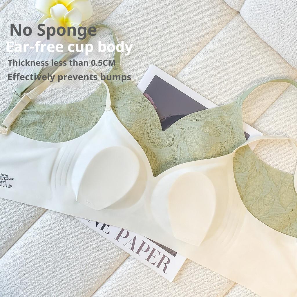 Ультратонкие ушки кролика для большой груди, маленькой груди, дышащее, слегка собирающее нижнее белье, мягкая поддержка, боковая поддержка груди и бюстгальтеры против провисания