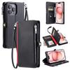 015 Style For iPhone 16 Pro Case Protective Leather Wallet Phone Cover with Straps
