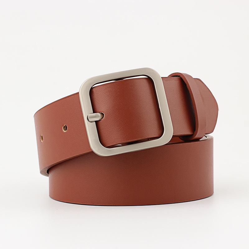 Women's Korean Style Fashion Belt with Square Buckle
