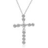 925 стерлингового серебра свадебные амулеты женские леди благородный кристалл ожерелье модные ювелирные изделия классический крест хороший подарок