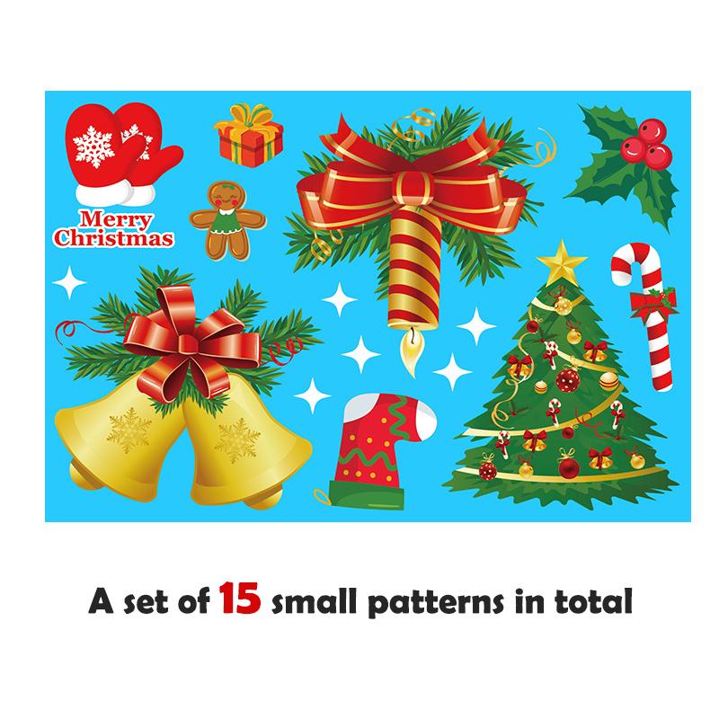 1 комплект рождественских электростатических наклеек на окна в виде снежинок для детской комнаты, рождественские украшения, наклейки на новогодние обои