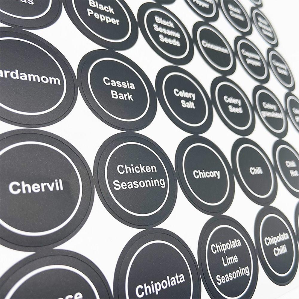 5 листов 180 шт./набор Меловая доска Наклейка для бутылок с приправами Этикетки для банок Мейсона