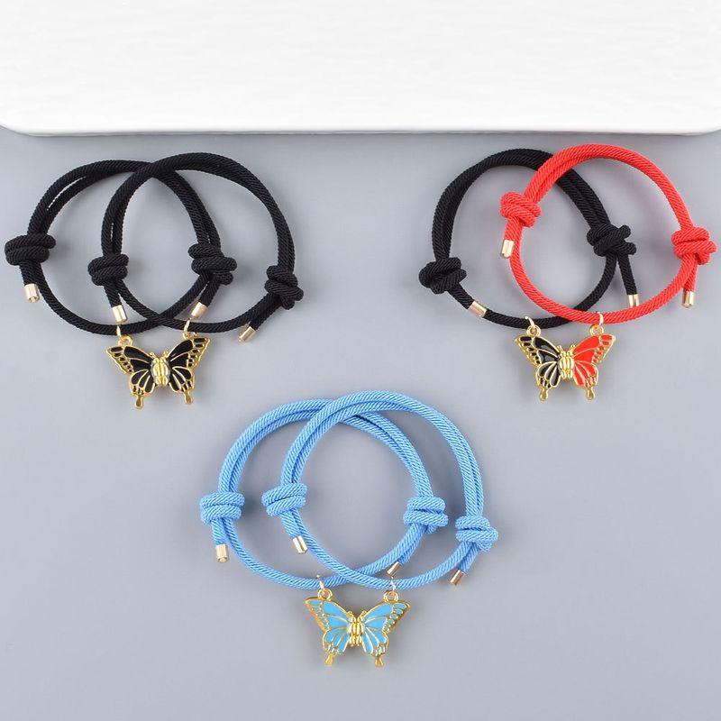 Мультяшный Милый Браслет с Бабочкой для Детей Два Студента Подруги Подарок на День Рождения Магнитный Кулон Один Человек Полунесущий Ремешок