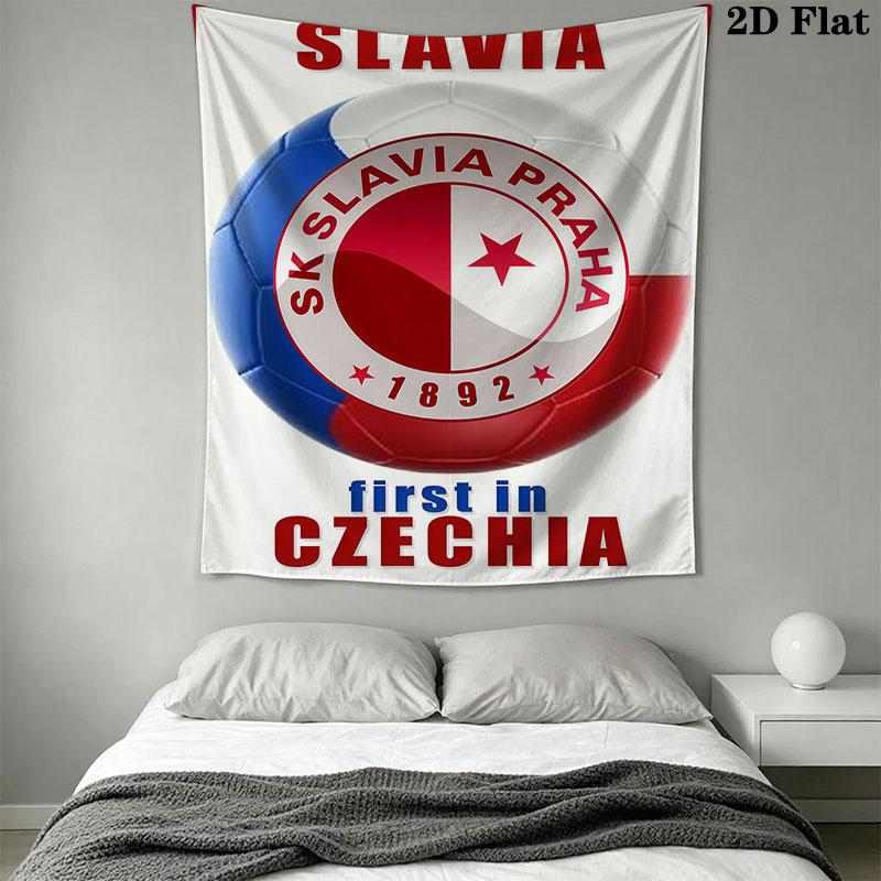SK Slavia Prague Wall Hanging Printed Fabric Blanket Decorative Tapestries for Bedroom Living Room Home Decor
