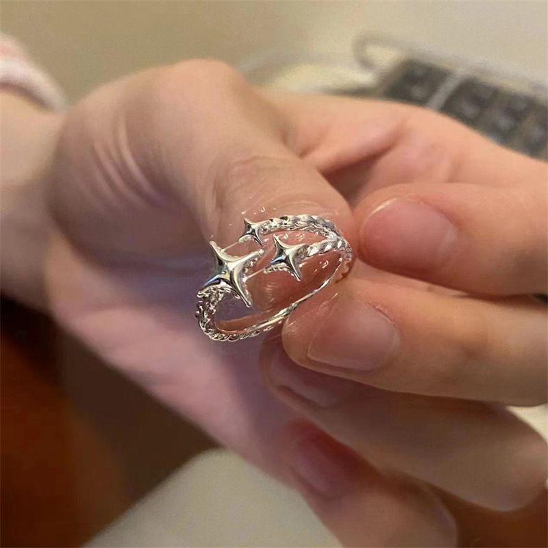 Small Star Ring For Women Female Lovely Open Finger Jewelry Girl Student Matching