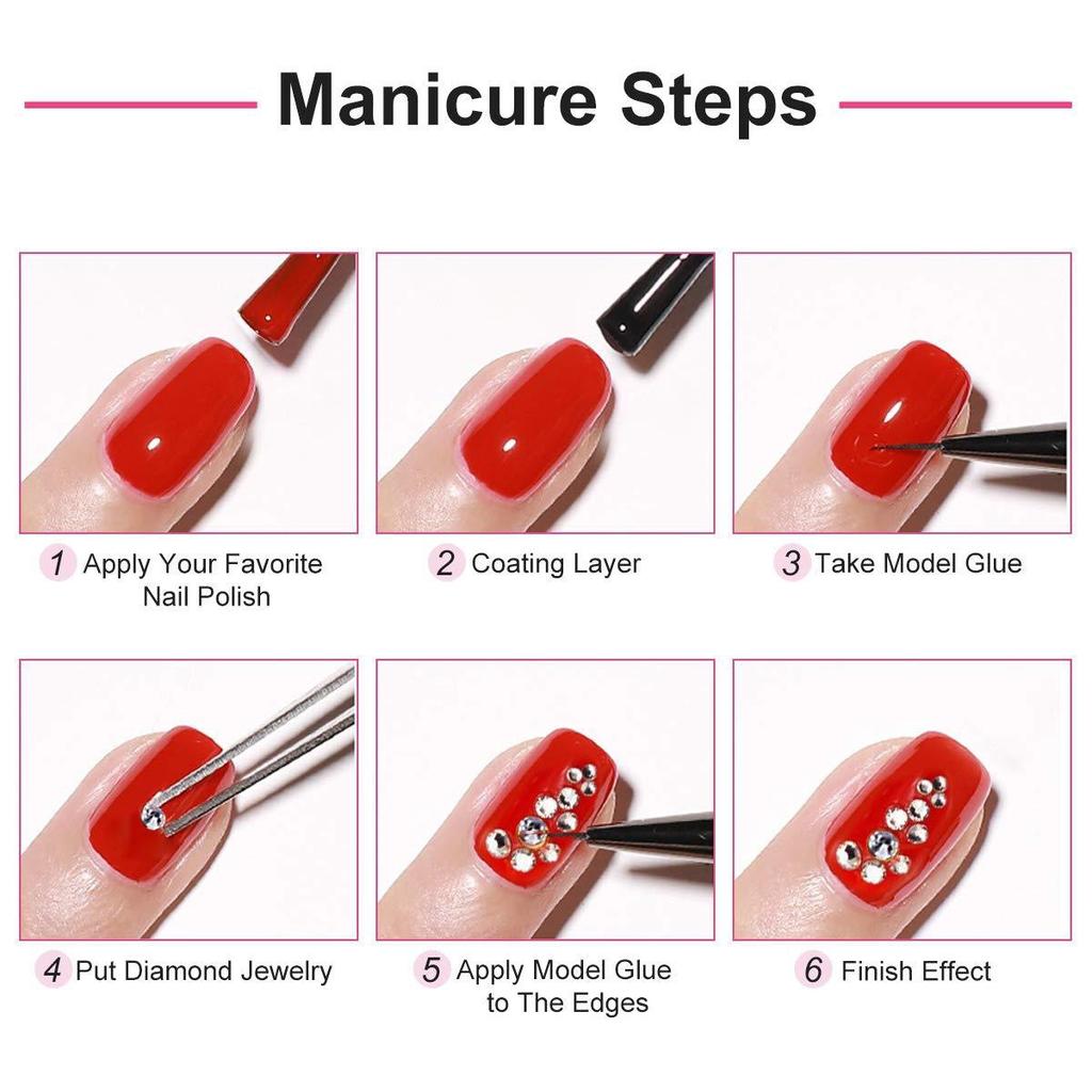 Стразы для нейл-арта Amazon Ab, кристальные плоские белые стеклянные бриллианты, набор пинцетов с мелками в виде точек для нейл-арта