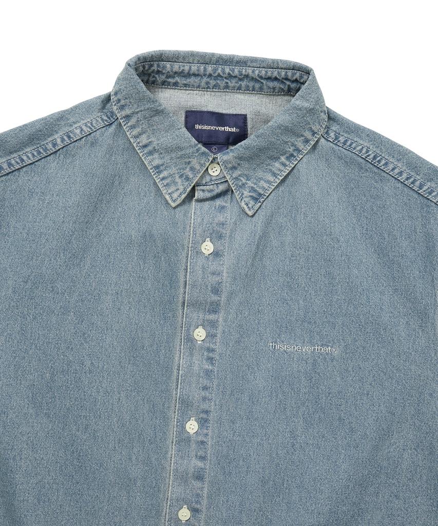 THISISNEVERTHAT Washed Denim S/S Shirt Washed Blue