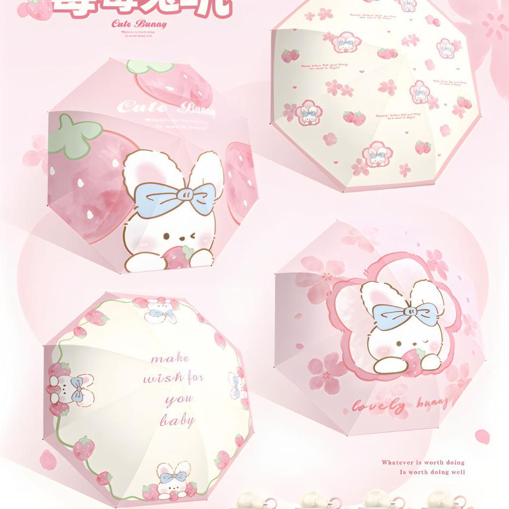 Tri-fold Eversion Umbrella Dual-purpose Umbrella Sunscreen Parasol UV Protection Sun Umbrella Student Portable Umbrella