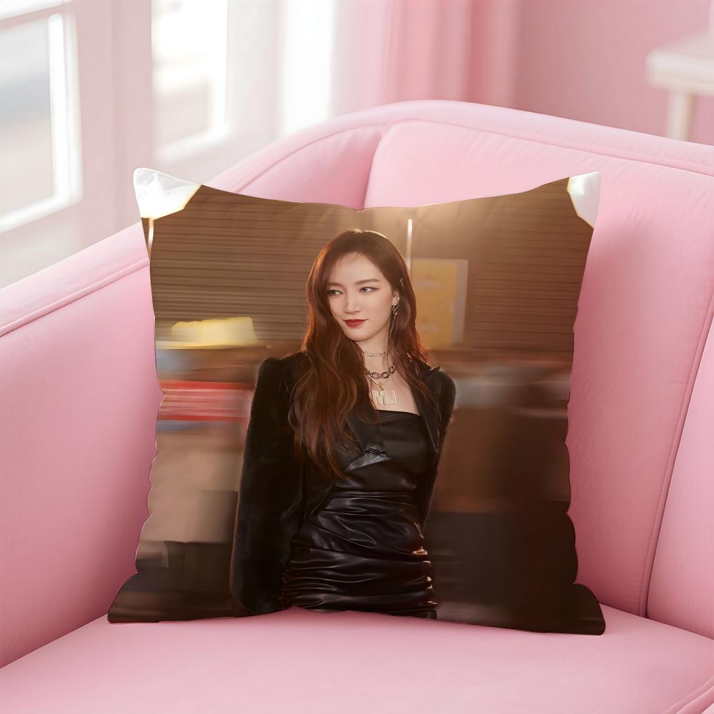 Popular fashion Chinese singer MMeng Jia Cushion Cover Pillow Case Soft Friendly Fabric Concealed Zipper