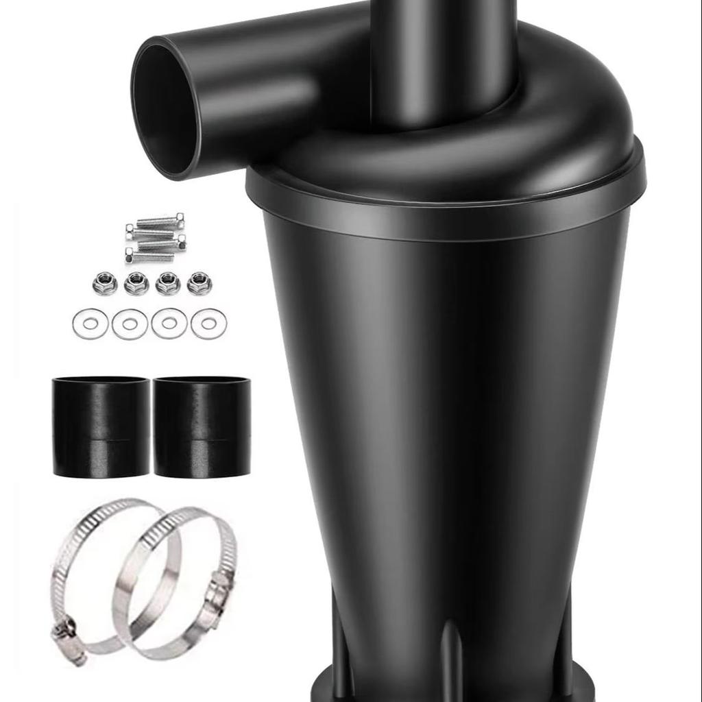 Double Filtration Cyclone Dust Collector 50mm/2'' DIY Turbocharged Woodworking Filter Industrial Separator Collector Canister