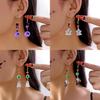 Halloween Costume Jewelry Alloy Earrings With Ghost And Spider Web Design For Men And Women