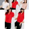 Elegant Women Casual Short Sleeves Chiffon Shirt For Summer Office And Formal Wear