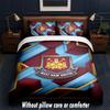 West Ham United Football Design Bed Bedding Set 1 Duvet Cover + 2 Pillowcases Soft Breathable Household Bed Linens